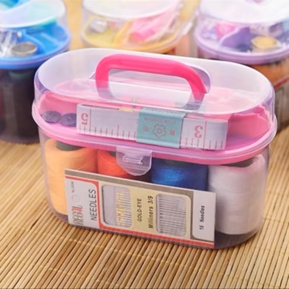 Sewing Kit Storage Box: Thread Spools, Buttons, and More!